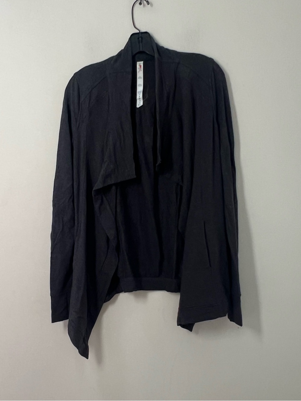 lululemon athletica Black Draped Open-Front Cardigan